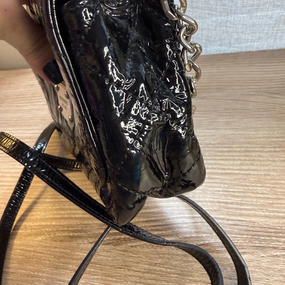 Michael Kors Black Quilted Patent Crossbody with Chain Strap - Picture 11 of 11